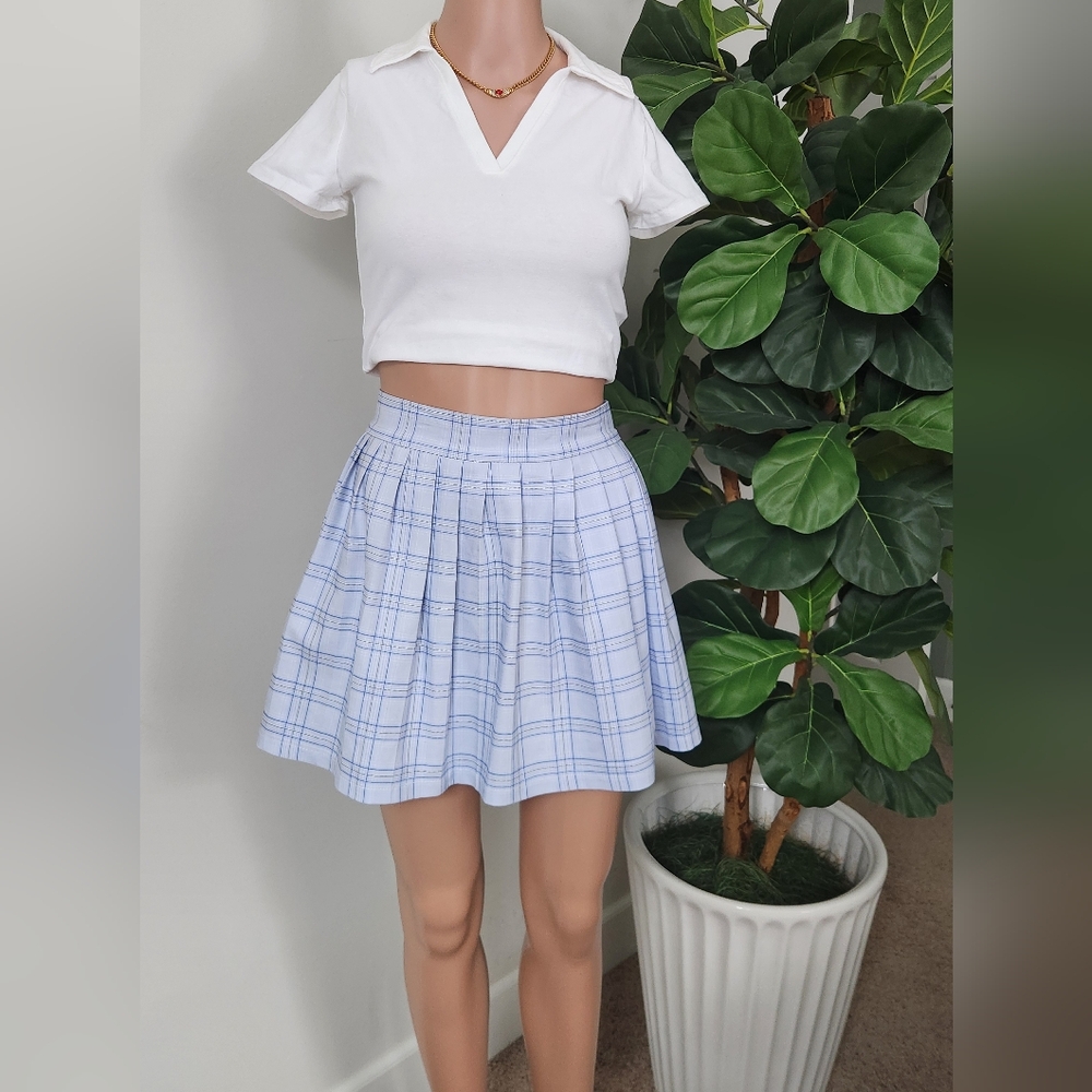 Blue Plaid Women's Skirt